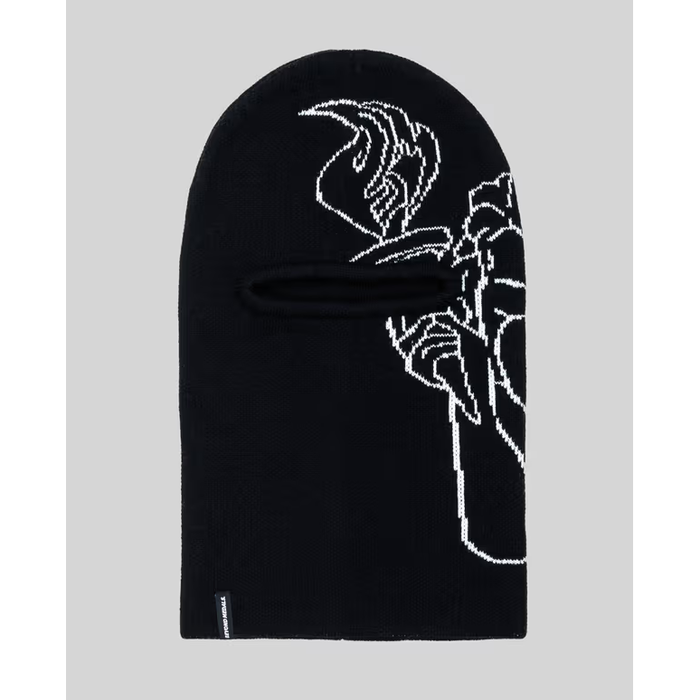 Jacquard Knit Balaclava Black Bild 1