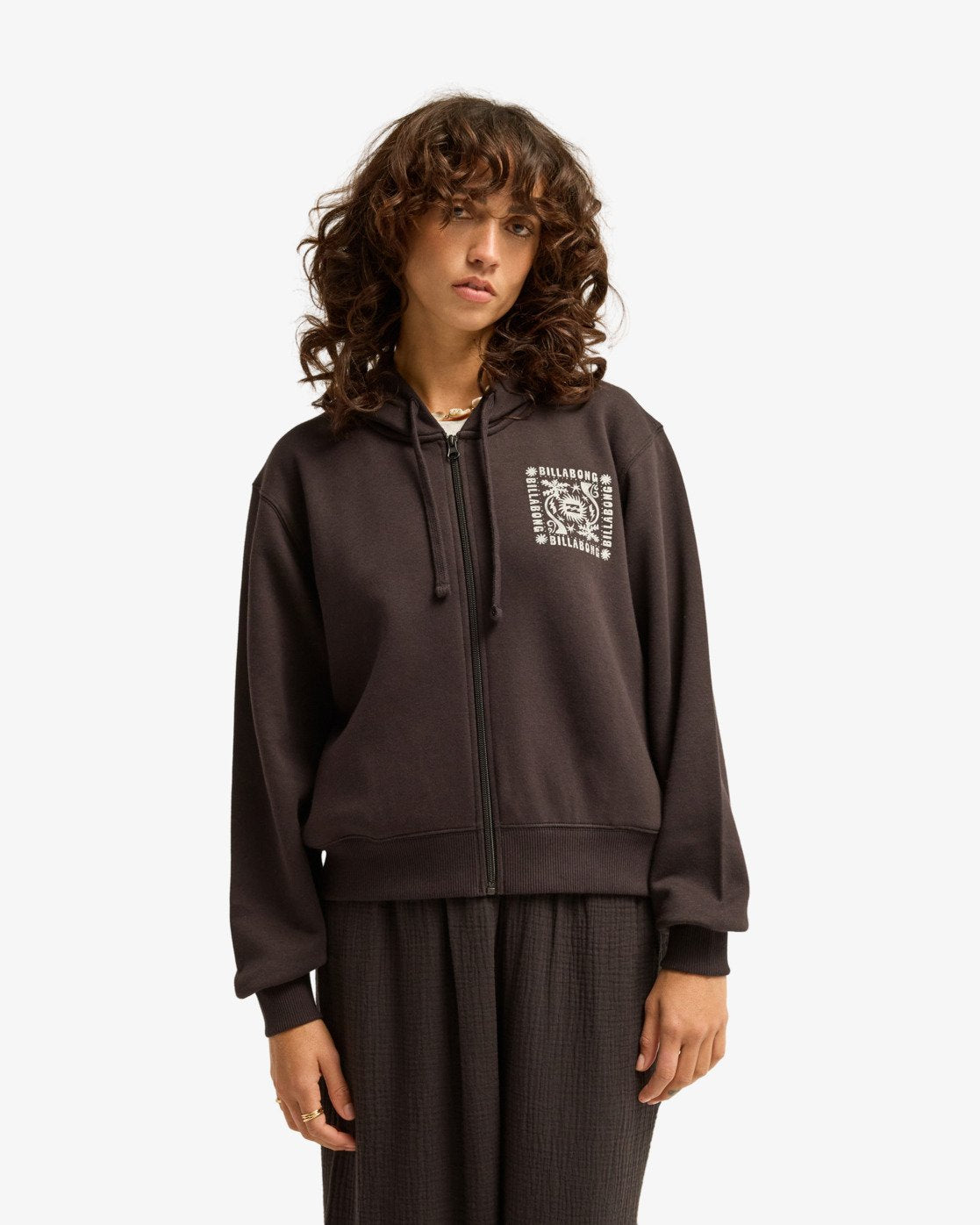 Always Looking Zip Hood Black Pebble Bild 1