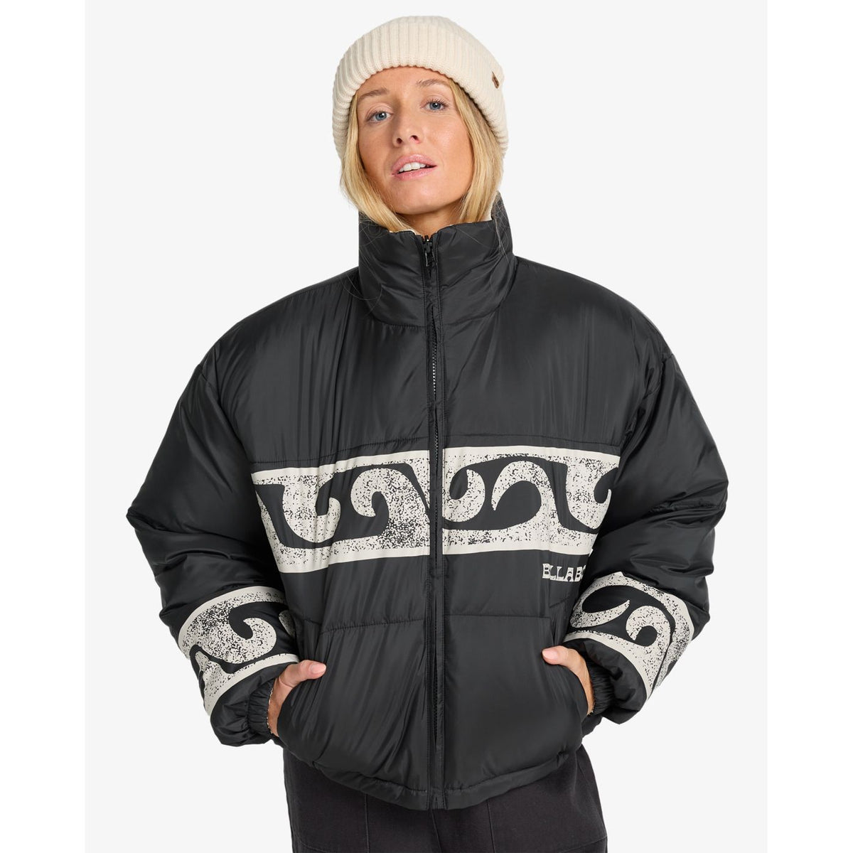 Cozy Puffer Black Pebble Bild 1