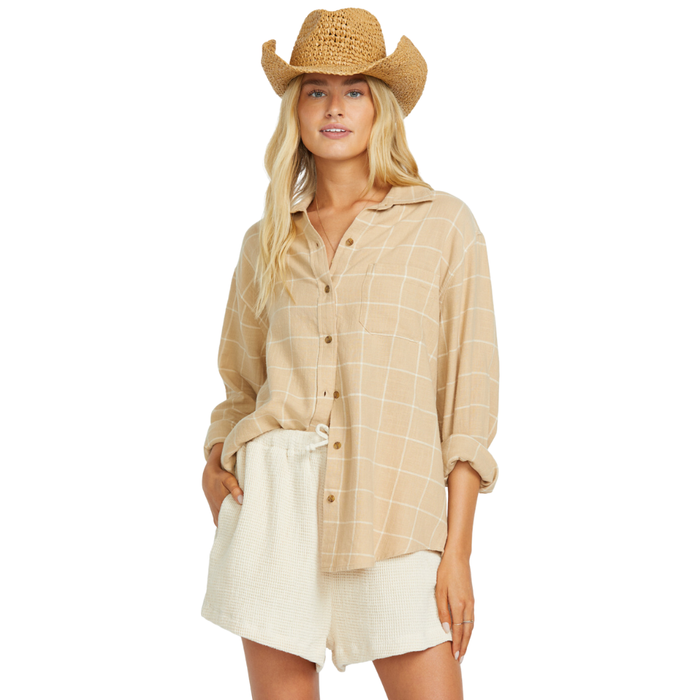Layer Up LS Woven Khaki Bild 1