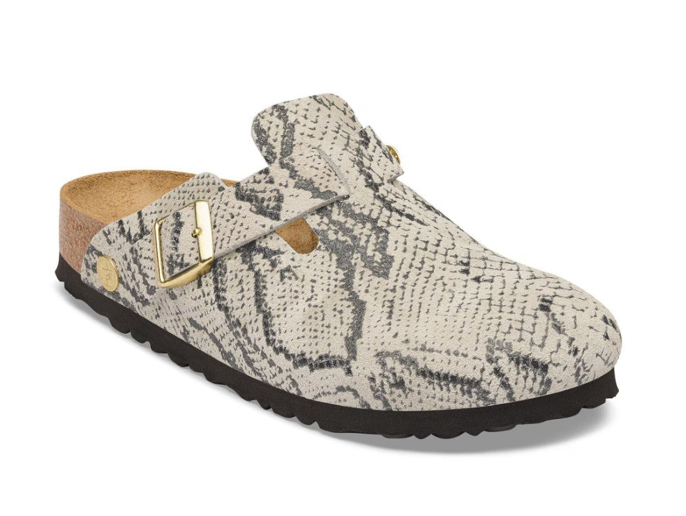 Boston Rivet Logo Suede Leather Snake Oyster Bild 1