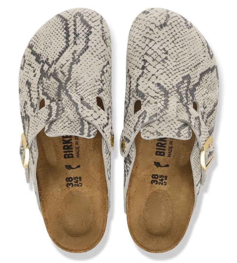 Boston Rivet Logo Suede Leather Snake Oyster Bild 3