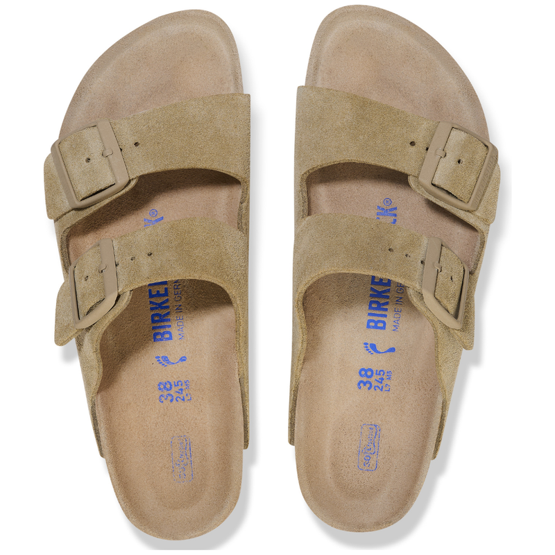 Arizona Soft Footbed Suede Leather Faded Khaki Bild 2