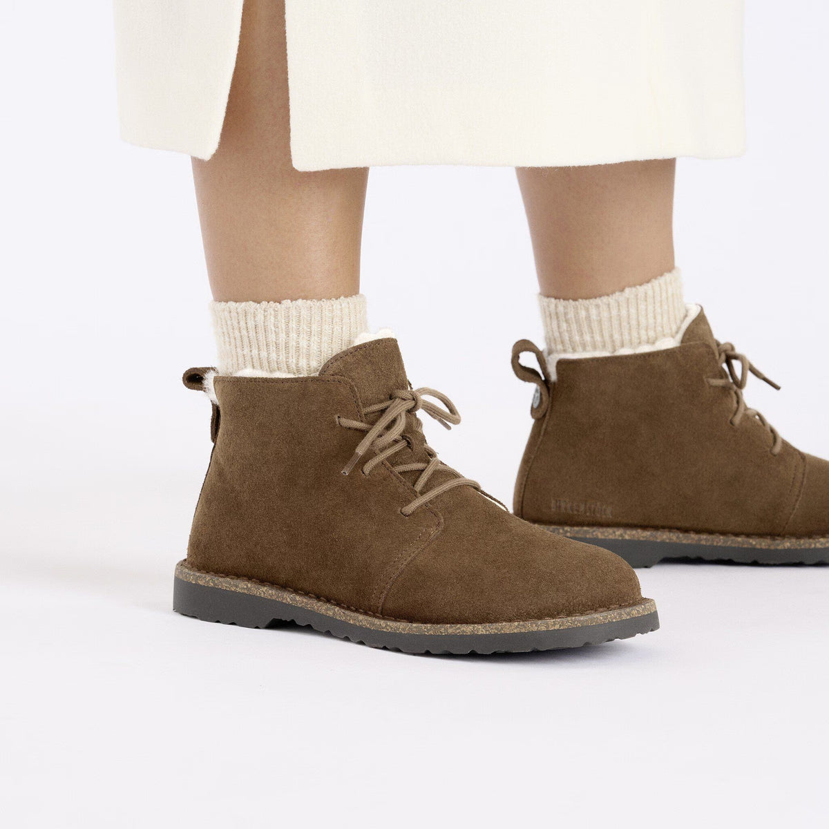 Uppsala Mid Shearling Suede Leather Dark Tea Bild 5