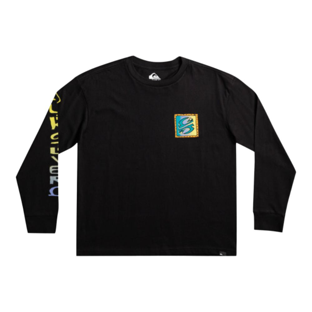 RADICAL TIMES LS YTH - Quiksilver - Schwarz - T-Shirt Langarm