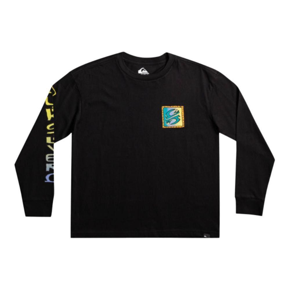 RADICAL TIMES LS YTH - Quiksilver - Schwarz - T-Shirt Langarm