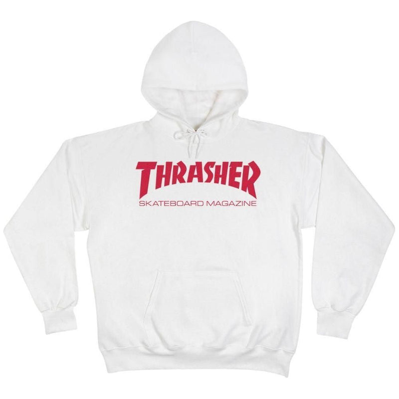Skate-Mag Hood - Thrasher - white red - Kapuzenpulli 