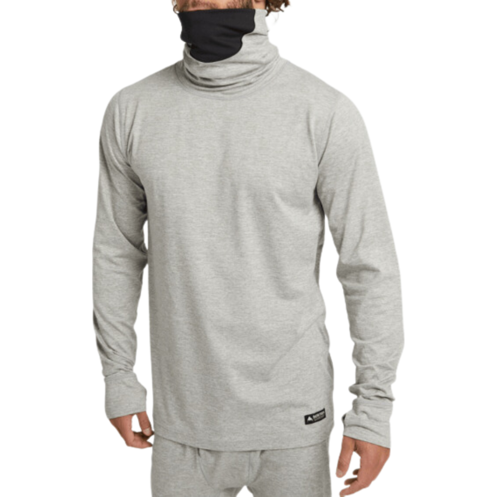Midweight Base Layer Long Neck Shir Gray Heather Bild 1