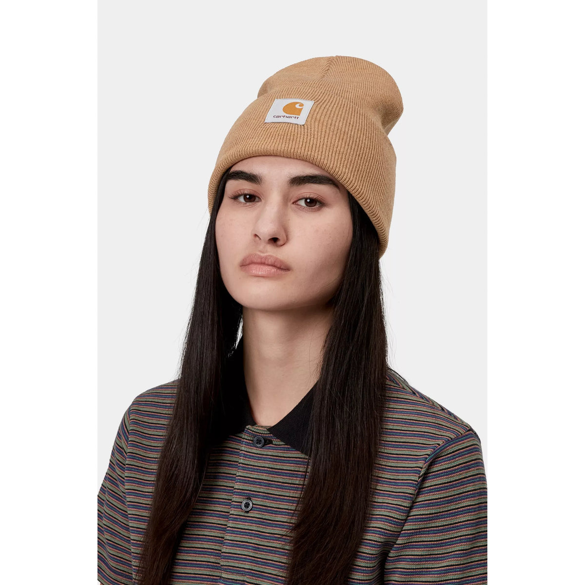 Acrylic Watch Hat Peanut Heather Bild 1