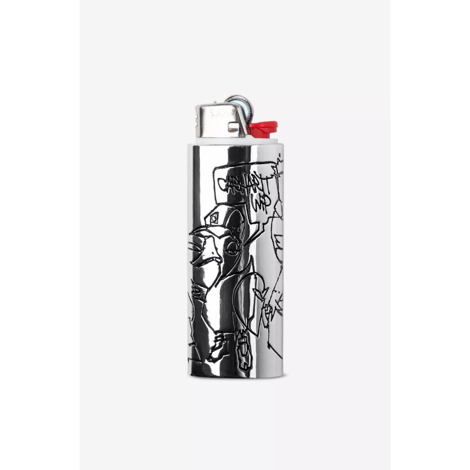 Blinkerfluid BIC Metal Lighter Case Silver Bild 1