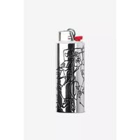 Blinkerfluid BIC Metal Lighter Case Silver Bild 1