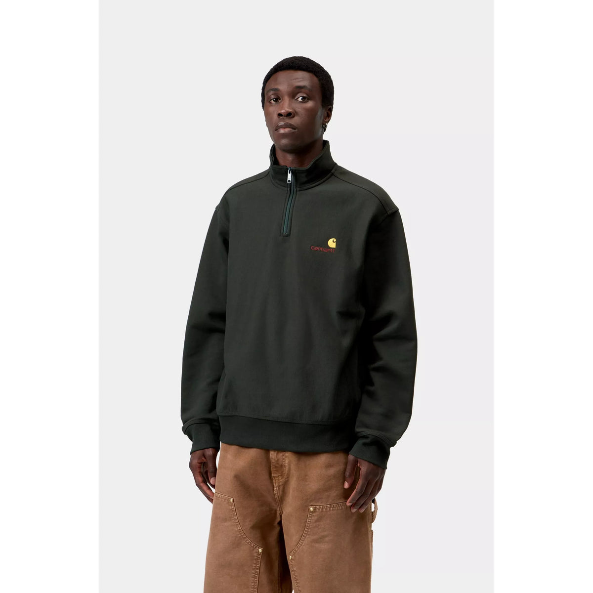 Half Zip American Script Sweat Raven Bild 1