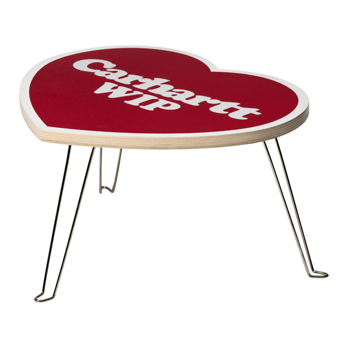Heart Folding Table Scarlet/White Bild 1