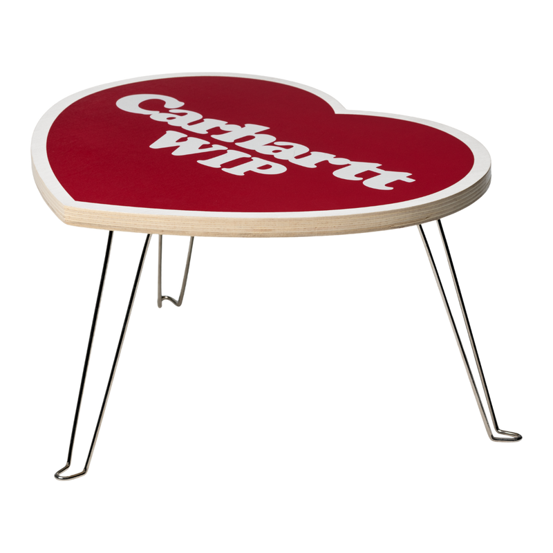 Heart Folding Table Scarlet/White Bild 1