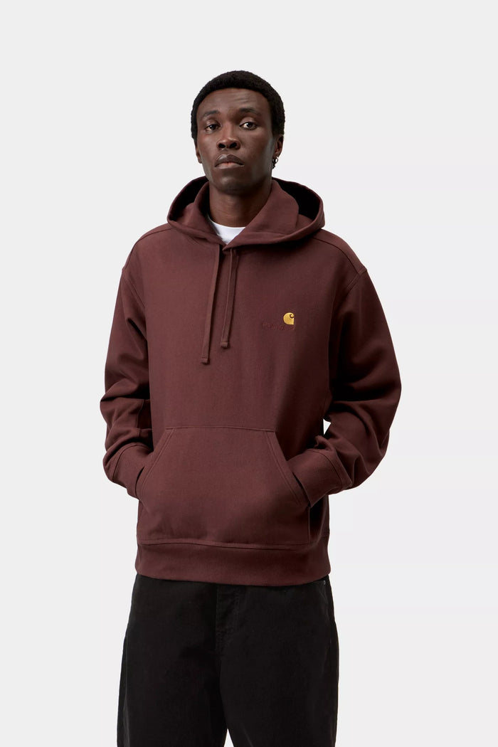Hooded American Script Sweat Amarone Bild 1