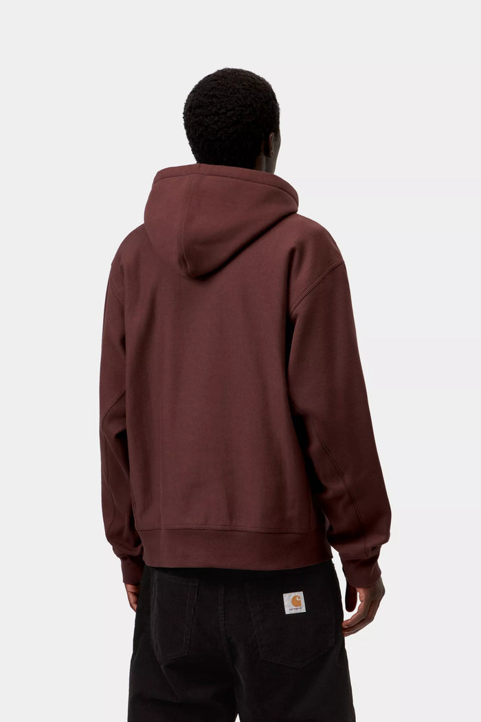 Hooded American Script Sweat Amarone Bild 2