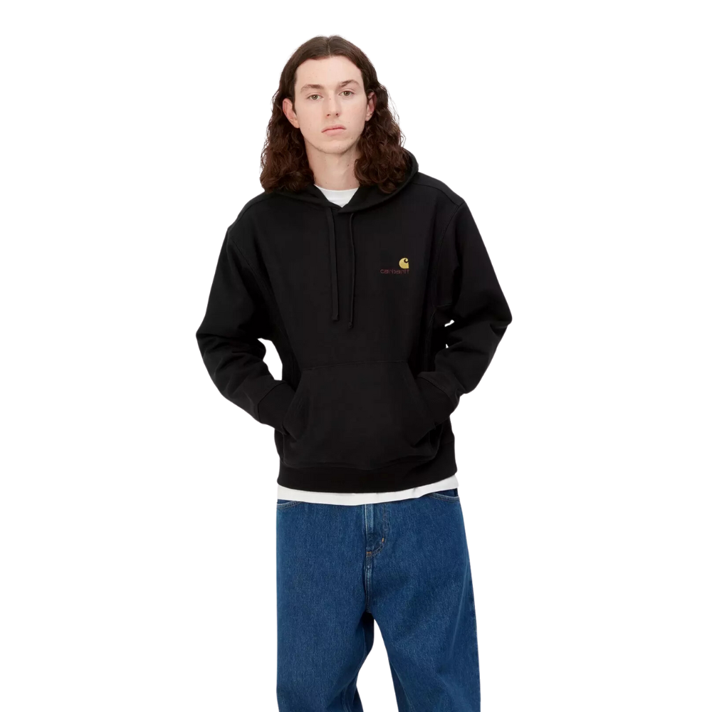 Hooded American Script Sweat Black Bild 3