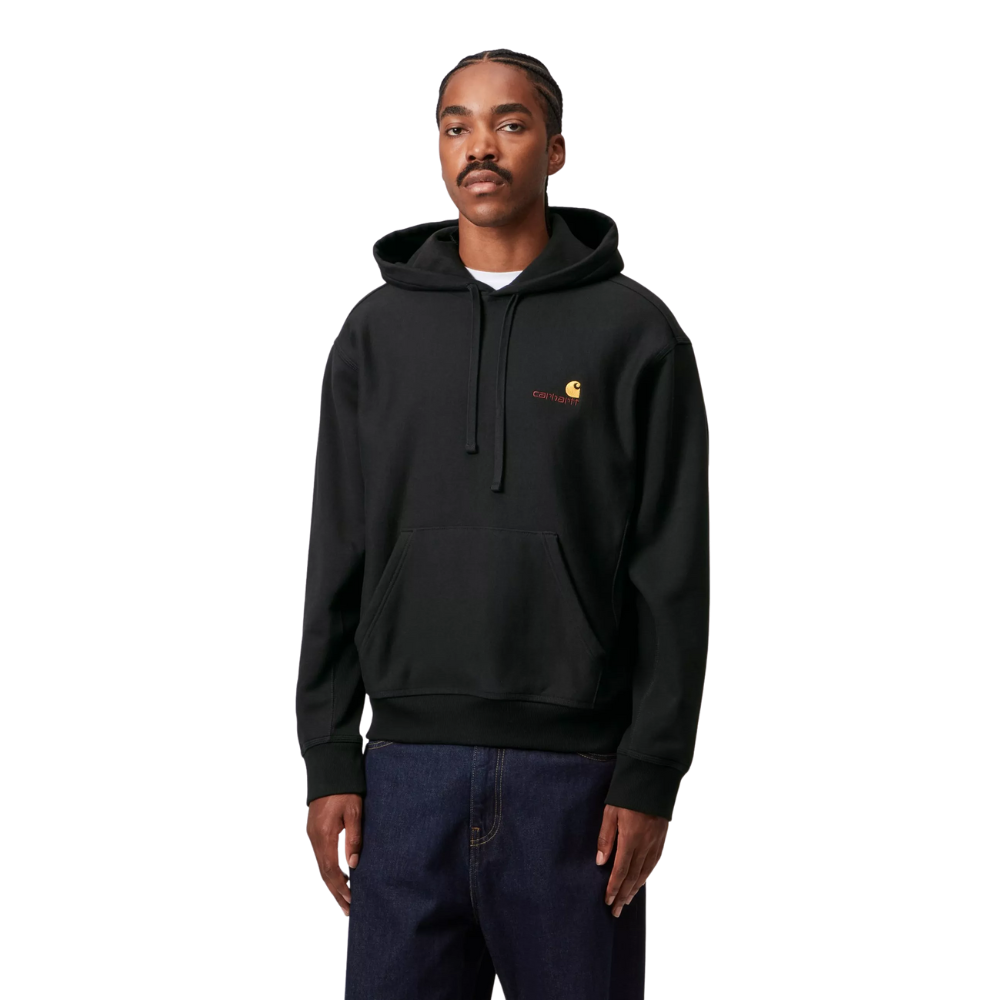 Hooded American Script Sweat Black Bild 4