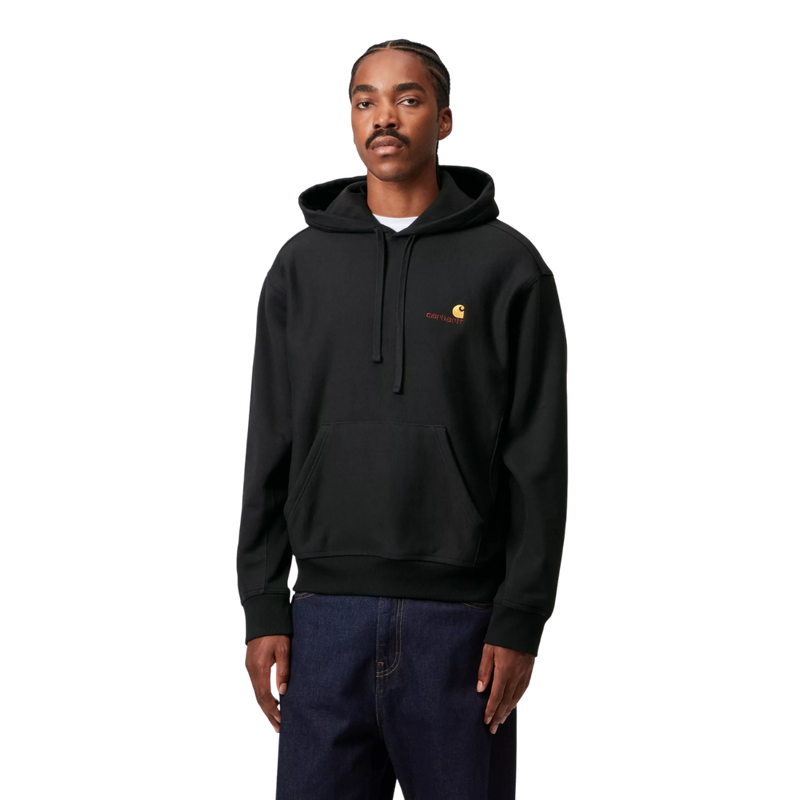 Hooded American Script Sweat Black Bild 4