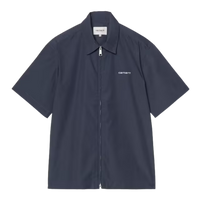 S/S Postal Zip Shirt Blue / Wax Bild 1