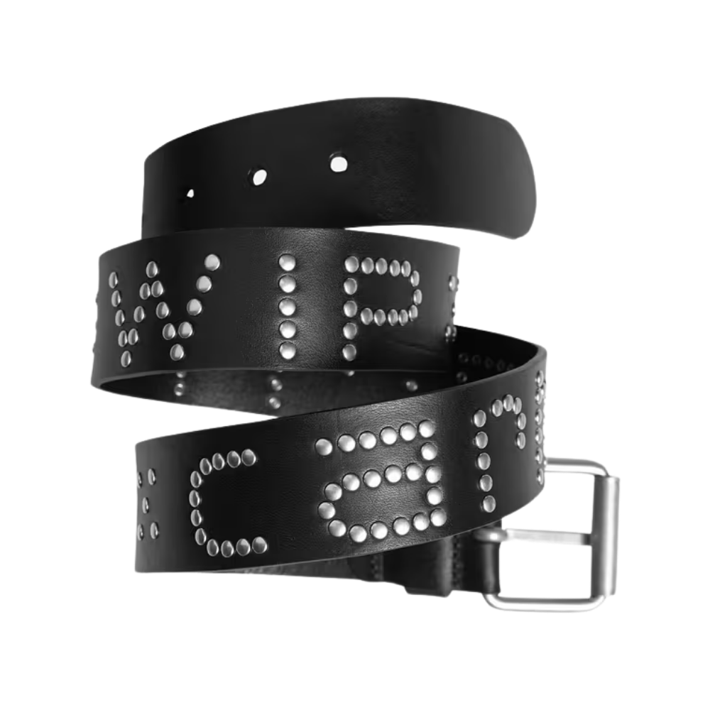Script Studs Belt Black/Silver Bild 1