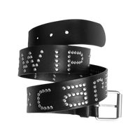 Script Studs Belt Black/Silver Bild 1