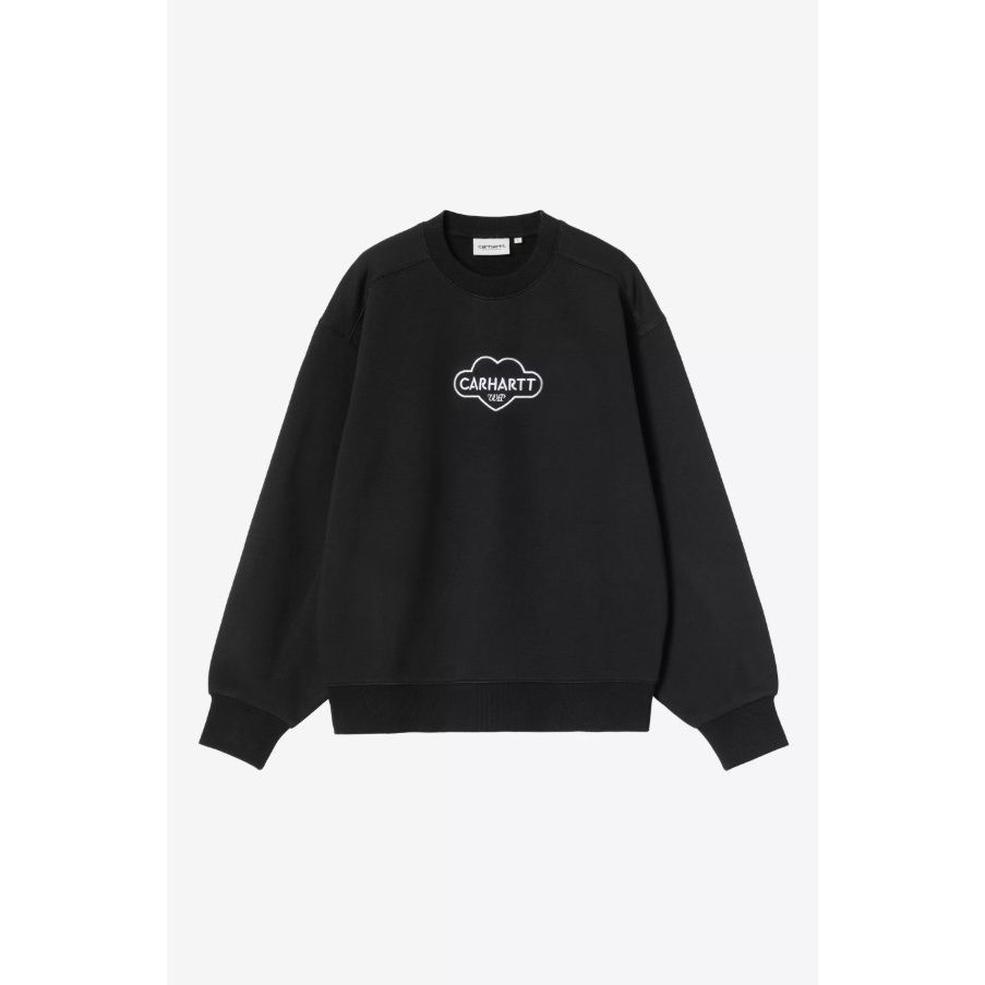 W Cloud Heart Sweat Black/White Bild 1