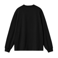 W L/S Heart Patch T-Shirt Black/Red Bild 2