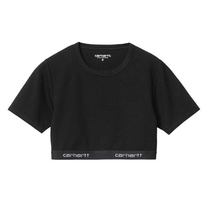 W Script Crop Top Black Bild 1