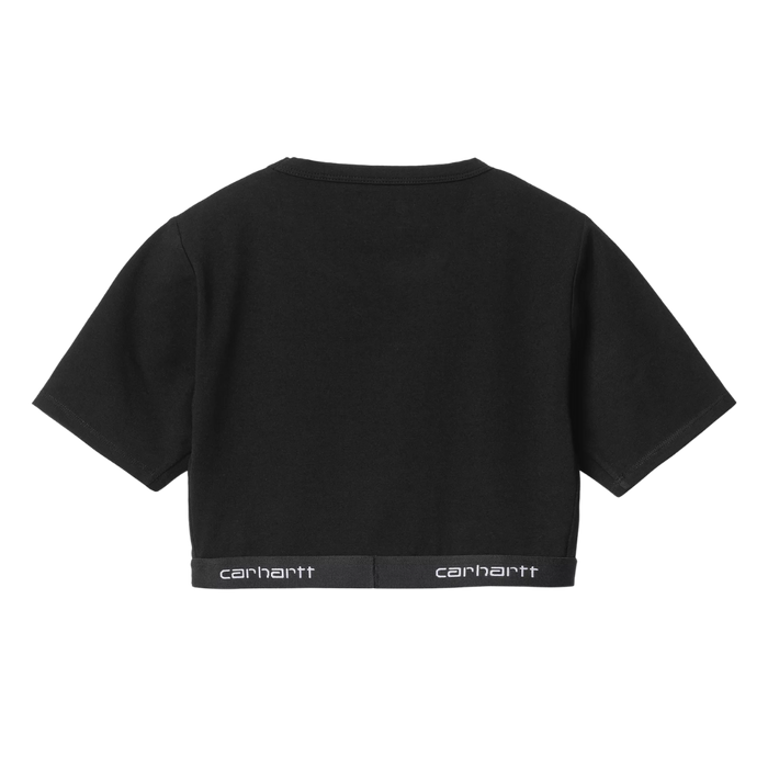 W Script Crop Top Black Bild 2