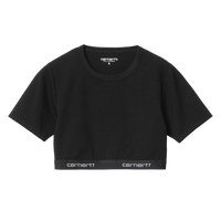 W Script Crop Top Black Bild 3