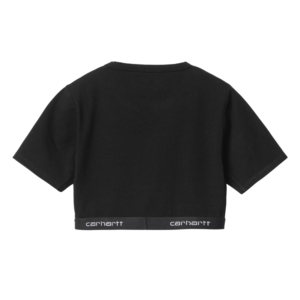 W Script Crop Top Black Bild 4