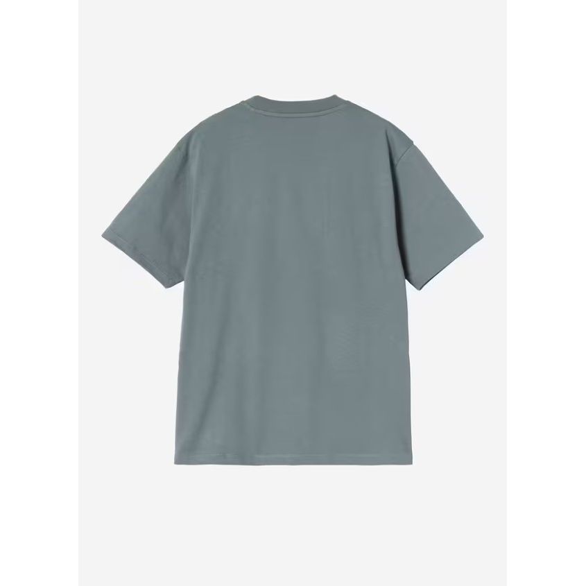 W SS Pocket Heart T-Shirt Cozy Blue/Red Bild 2
