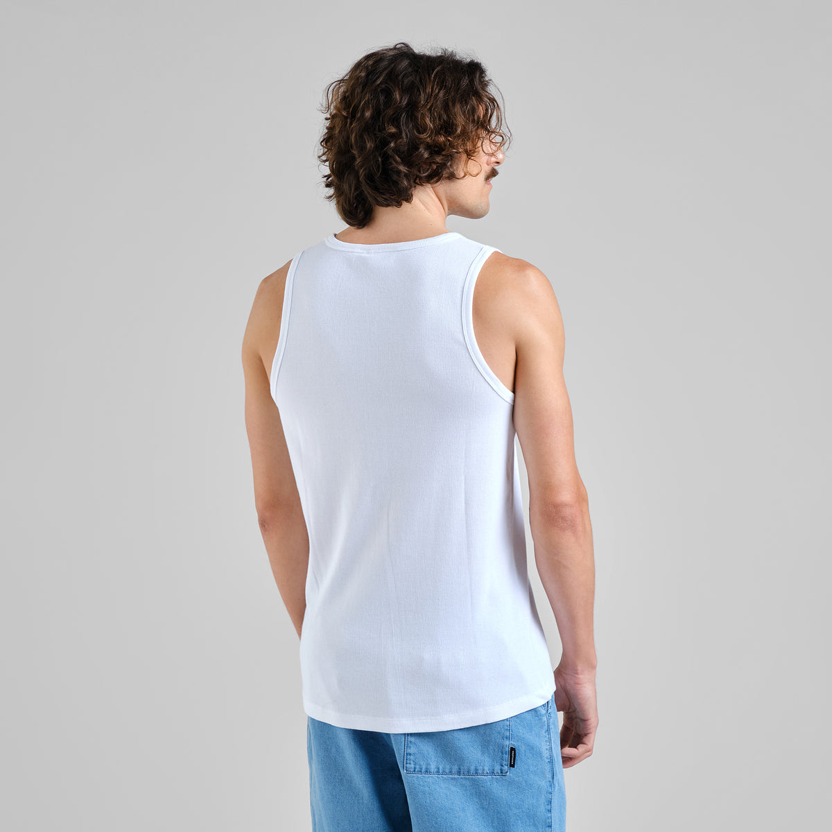 Rib Tank Top Forsa White Bild 3
