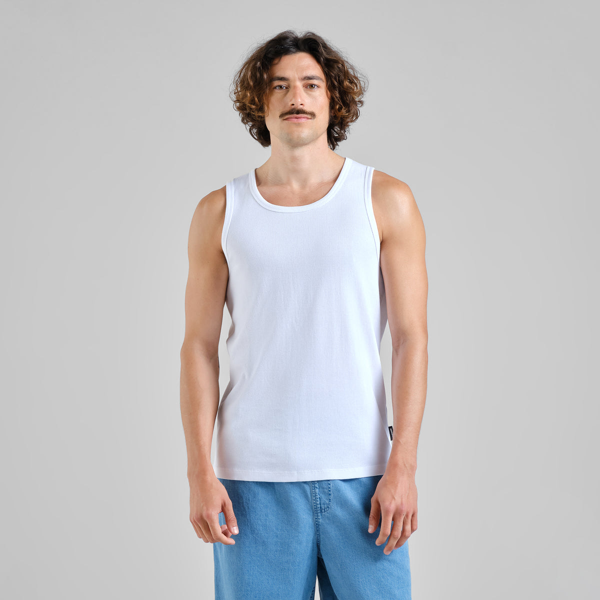 Rib Tank Top Forsa White Bild 4