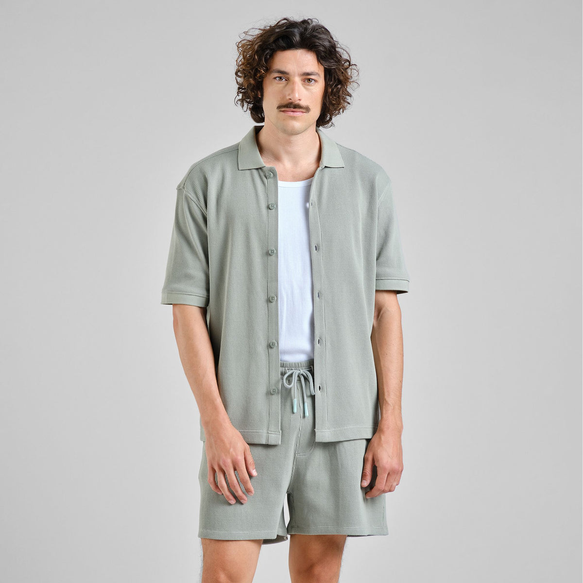 Shorts Essingen Waffle Iceberg Green Bild 5