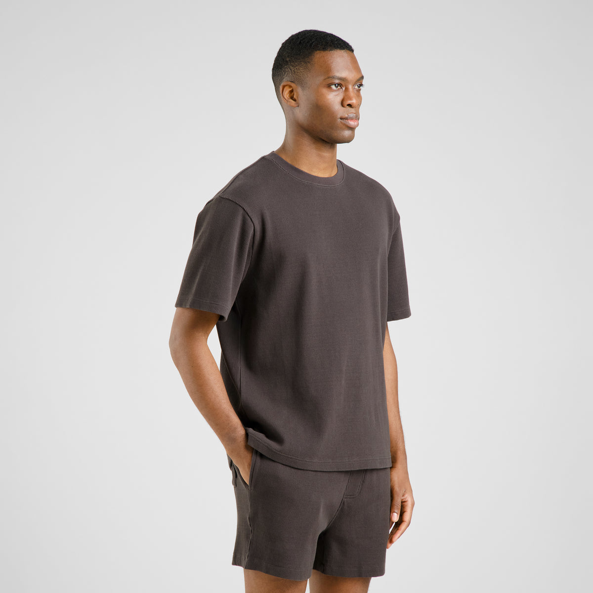 T-shirt Danviken Waffle Phantom Bild 3