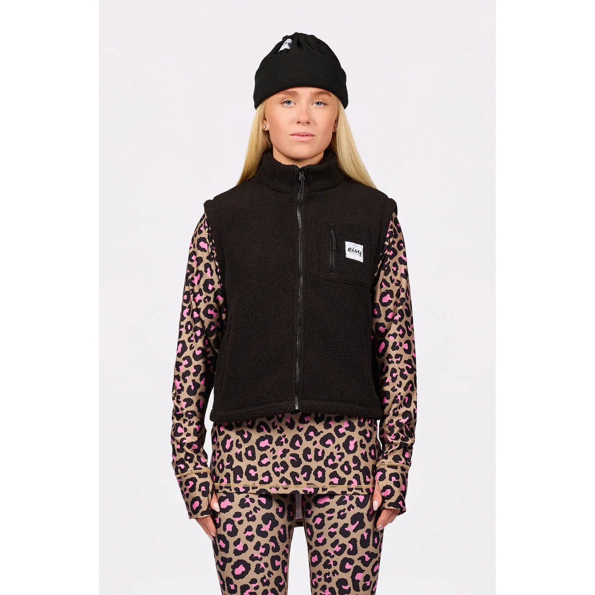 Boxy Sherpa Vest Black Bild 1