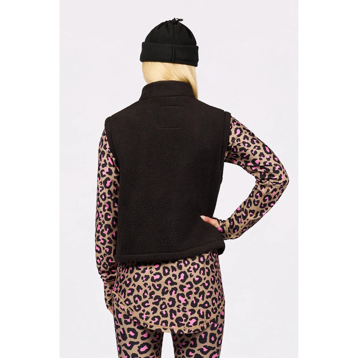 Boxy Sherpa Vest Black Bild 2