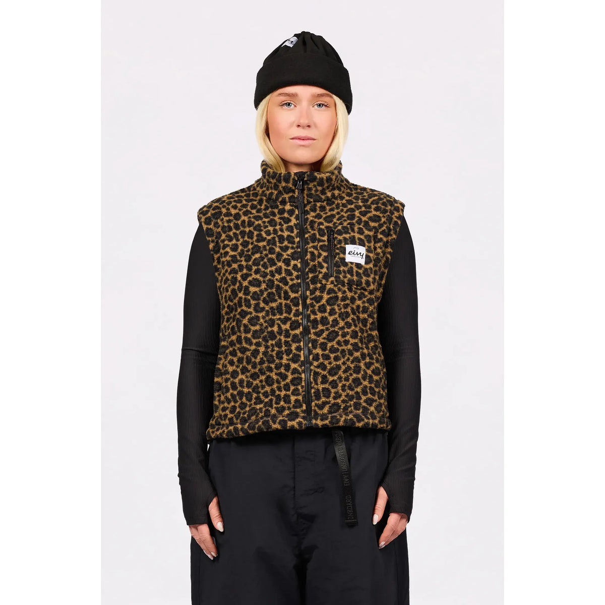 Boxy Sherpa Vest Leopard Bild 1