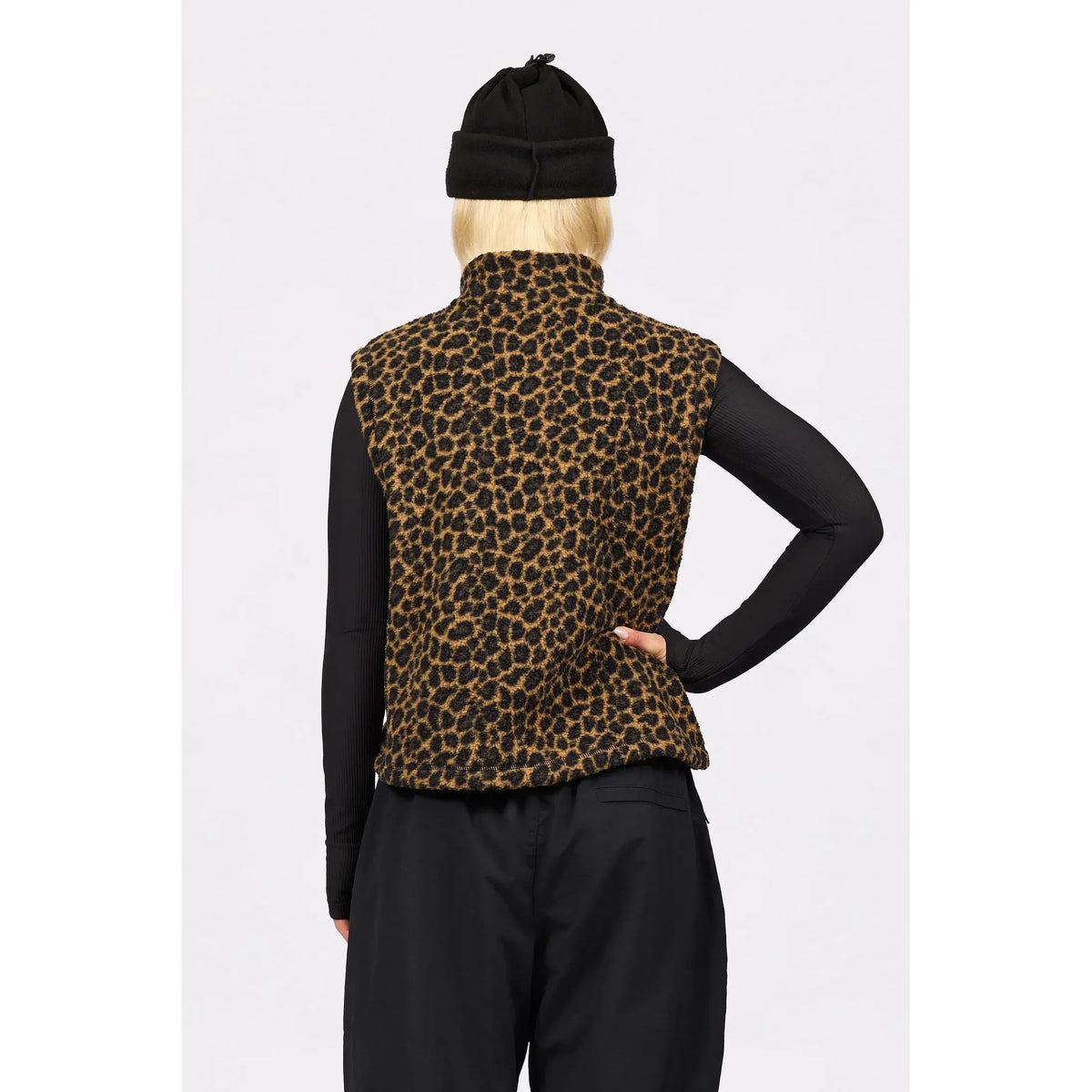 Boxy Sherpa Vest Leopard Bild 2
