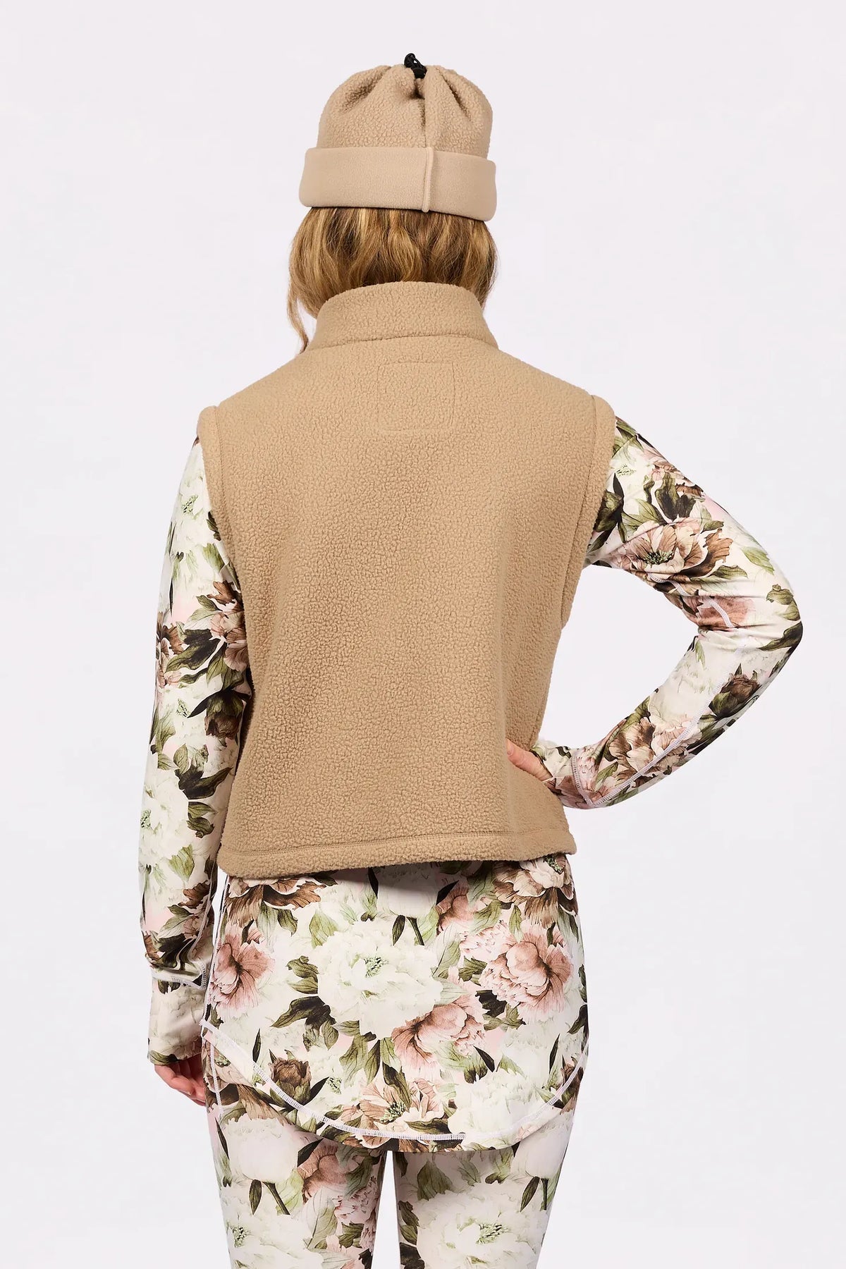 Boxy Sherpa Vest Sand Bild 2