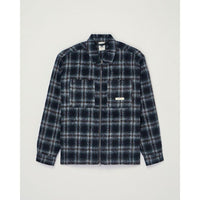 Fuzzy Check Zip Overshirt Brushed Plaid Dark S Bild 1