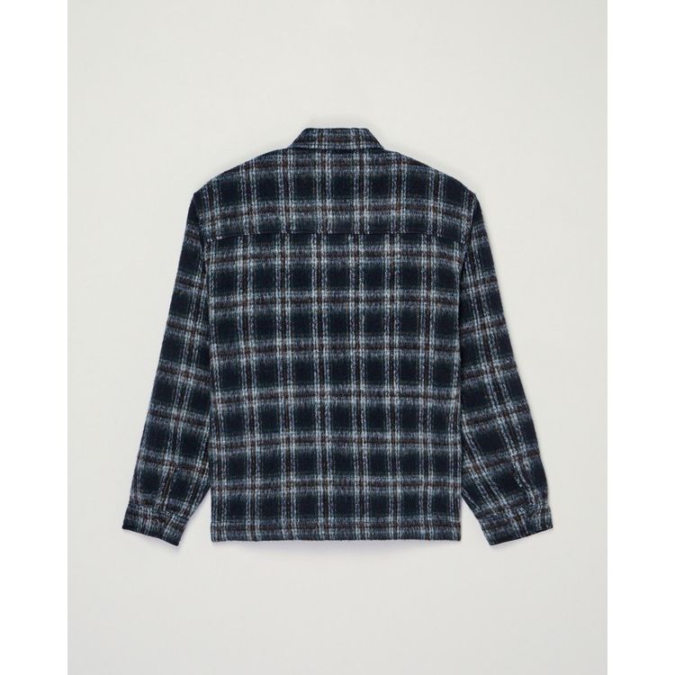 Fuzzy Check Zip Overshirt Brushed Plaid Dark S Bild 2