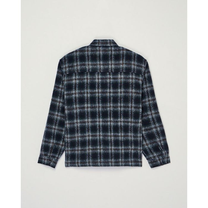 Fuzzy Check Zip Overshirt Brushed Plaid Dark S Bild 2