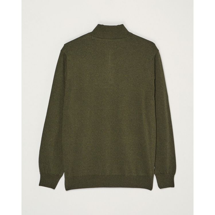 Icon Embroidery Quarter Zip Sepia Heather Bild 2