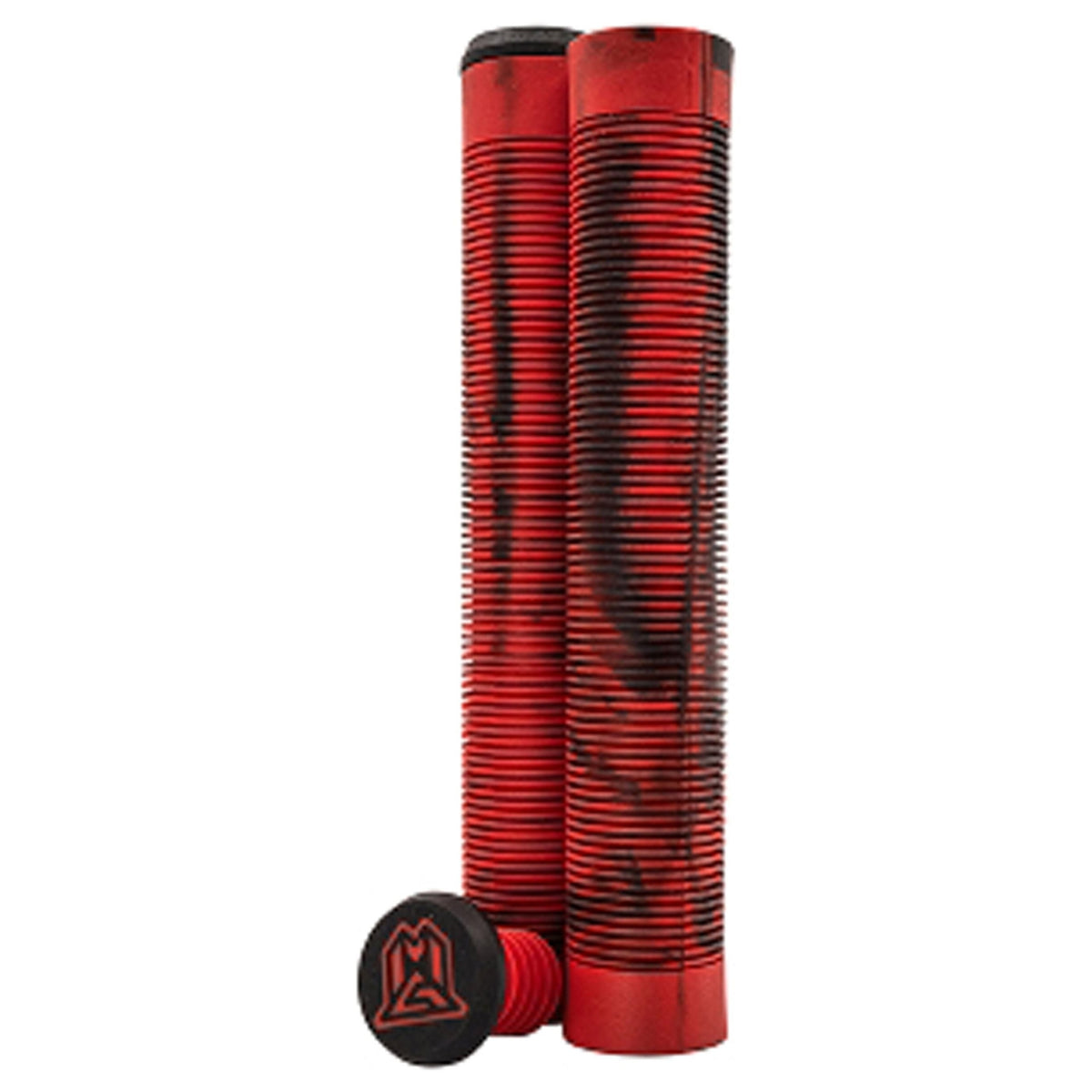 Flangeless TPR Grind Grips m. Bar E rot (swirls) Bild 1