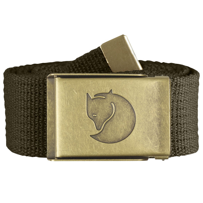 Canvas Brass Belt Dark Olive Bild 1
