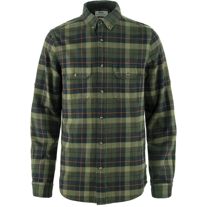 Singi Heavy Flannel Shirt M Black-Deep Forest Bild 1