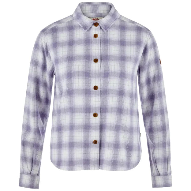 Övik Boxy Flannel Shirt W Eggshell-Lavender Mi Bild 1